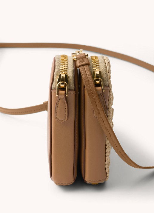 Prada Mini crossbodytas met leren details - detail 3 beige