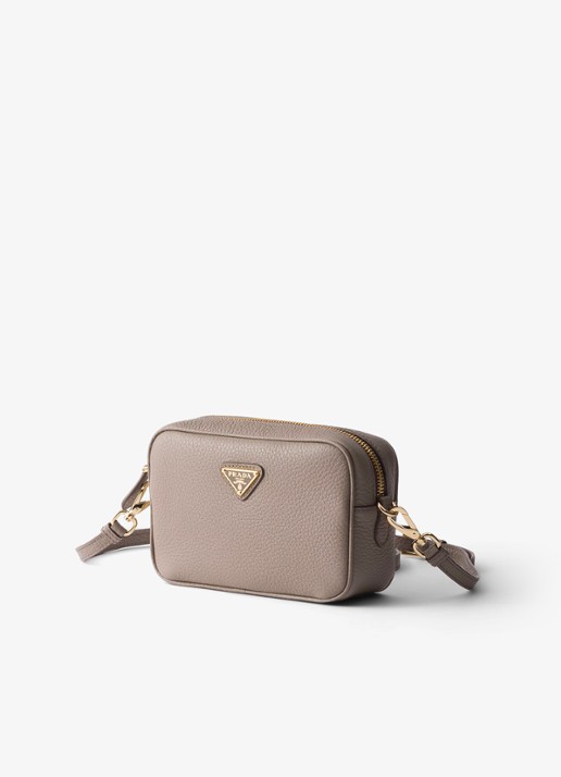 Prada Mini crossbodytas van kalfsleer - voorkant 2 taupe