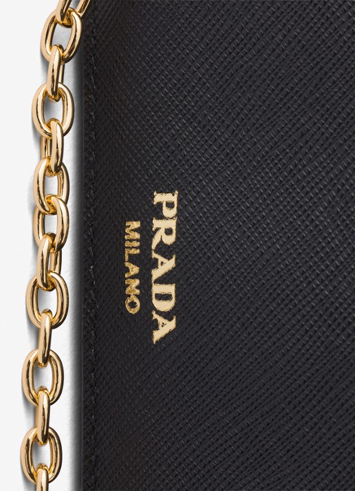 Prada Mini crossbodytas van kalfsleer - detail 3 zwart