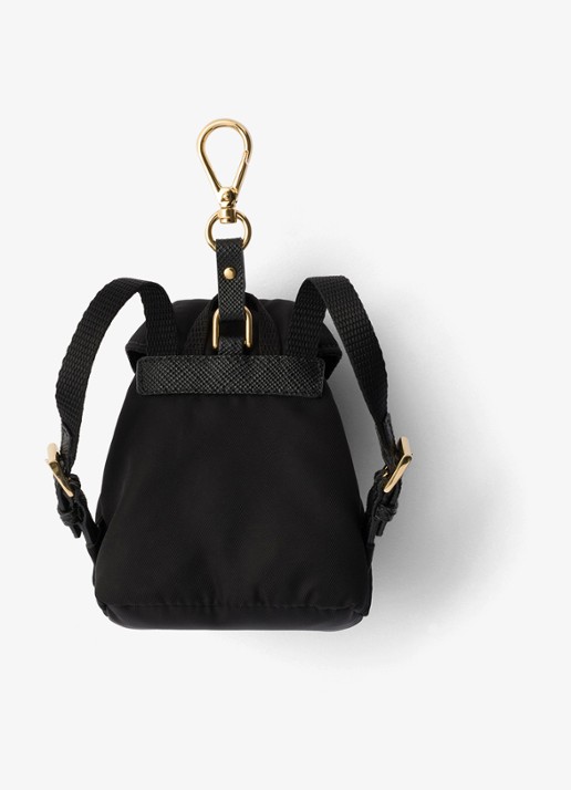 Prada Mini Icon Re-Nylon tasbedel - achterkant 3 zwart