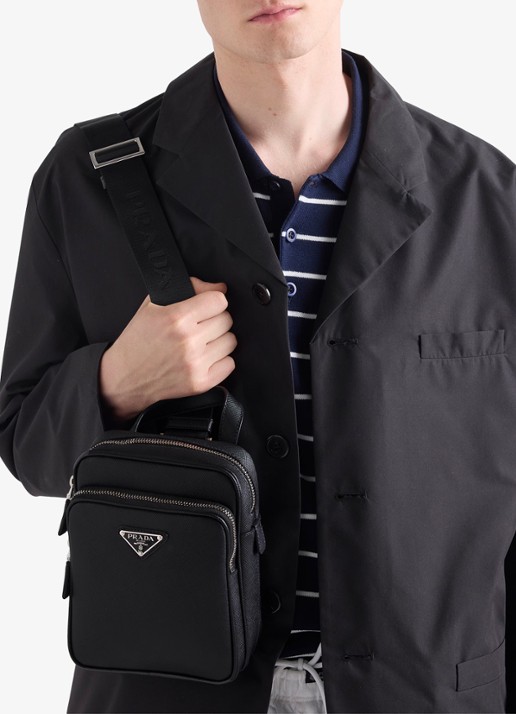 Prada Mini schoudertas van kalfsleer - voorkant 7 zwart
