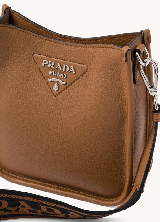 Prada Mini schoudertas van leer - detail 6 cognac