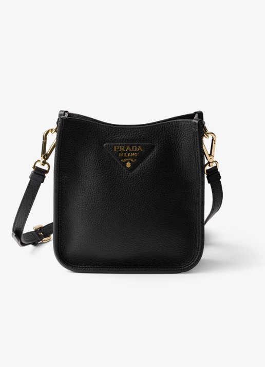 Prada Mini schoudertas van leer - detail 3 diepzwart