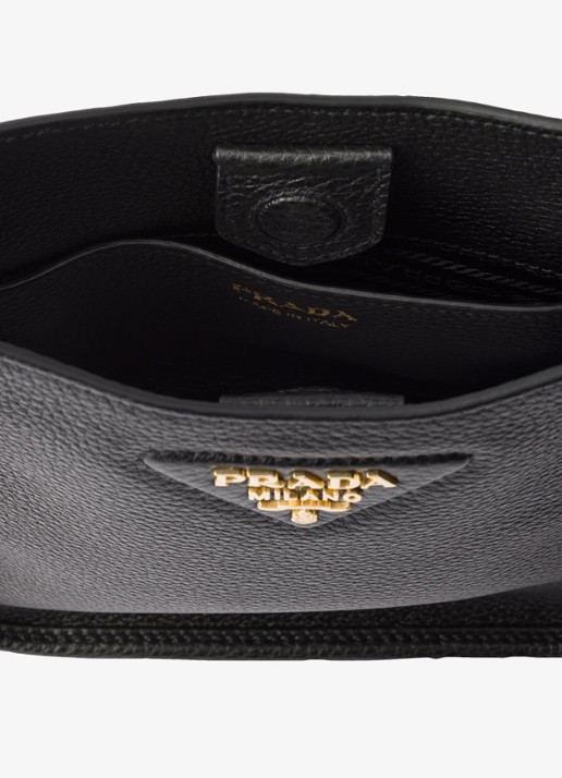Prada Mini schoudertas van leer - detail 4 diepzwart