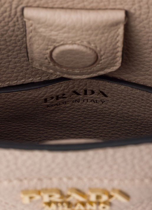 Prada Mini schoudertas van leer - detail 5 taupe
