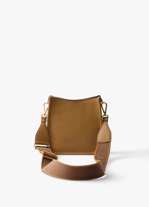 Prada Mini schoudertas van leer - achterkant 7 camel