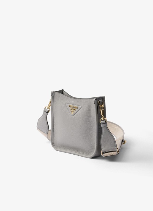 Prada Mini schoudertas van leer - voorkant 5 grijs