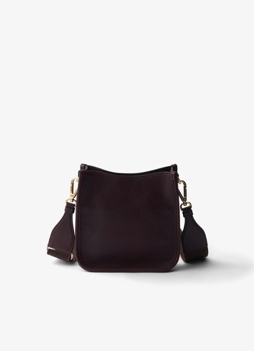 Prada Mini schoudertas van leer - achterkant donkerbruin