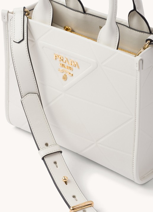 Prada Mini Symbole handtas van leer - detail 4 wit