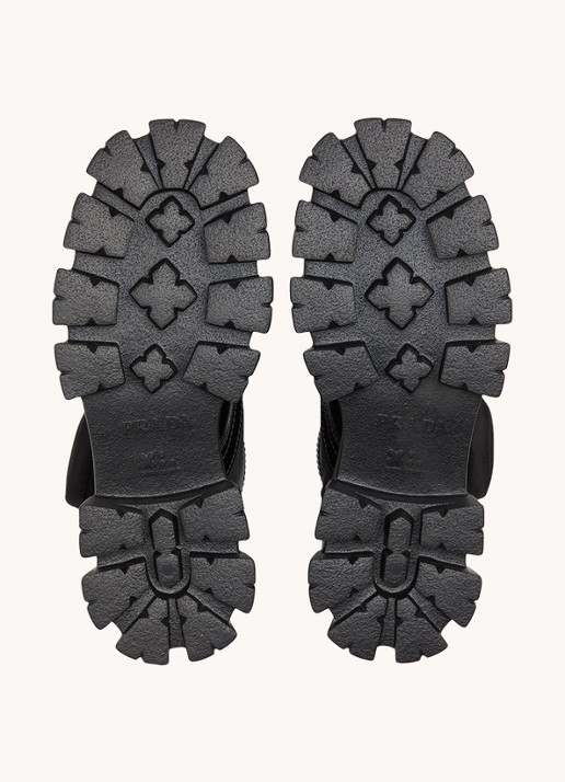 Prada Monolith veterboot van leer - detail 7 zwart