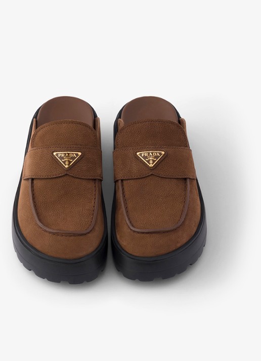 Prada Muiltje van nubuck - detail 4 bruin