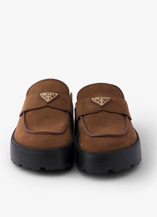 Prada Muiltje van nubuck - detail 5 bruin