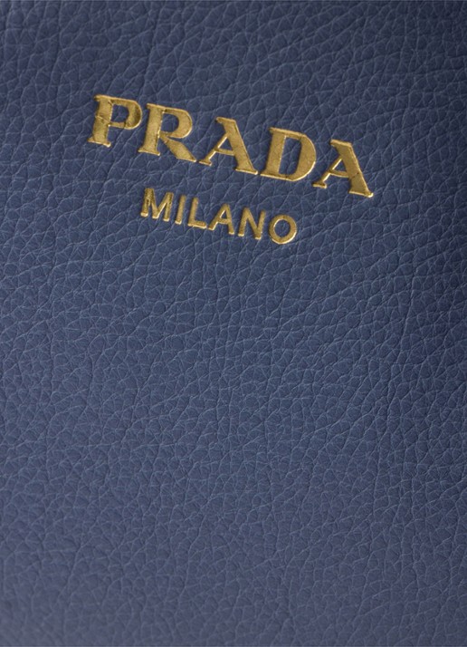 Prada Ouvert Large schoudertas van kalfsleer - detail 3 blauw