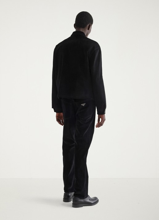 Prada Overshirt met logo en steekzakken - achterkant 6 zwart