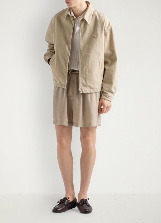 Prada Overshirt van denim met steekzakken