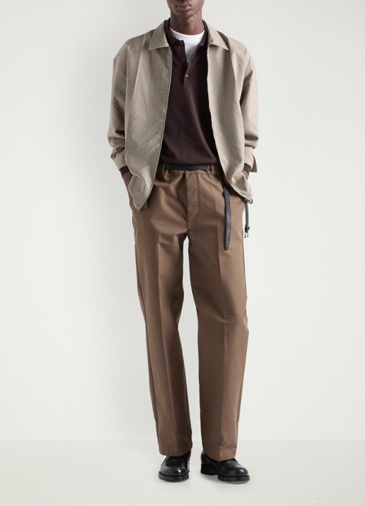 Prada Overshirt van scheerwol - voorkant 6 beige