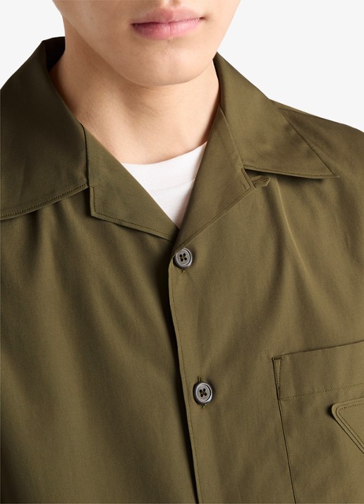 Prada Oversized fit overhemd met borstzak - detail 4 legergroen