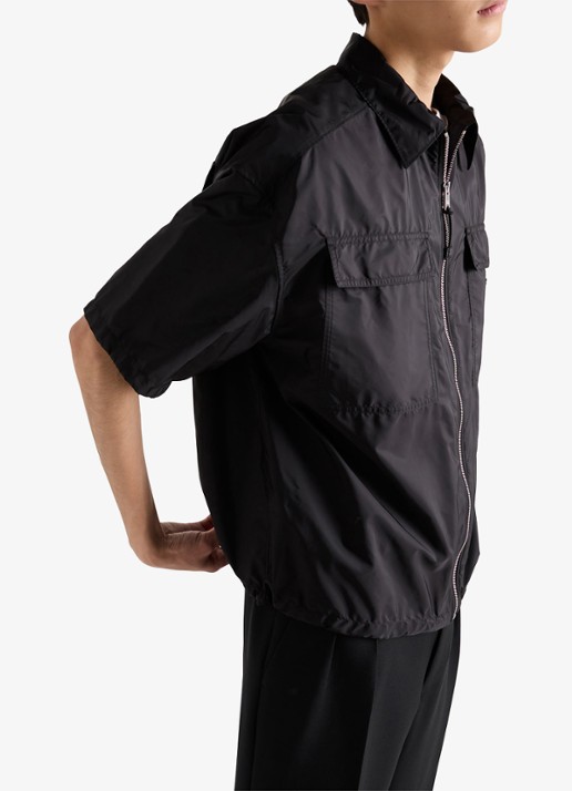 Prada Oversized fit overhemd met borstzakken - detail 3 zwart