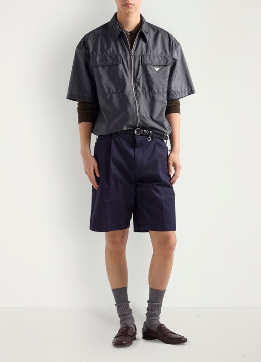 Prada Oversized fit overhemd met borstzakken - voorkant 2 grijs