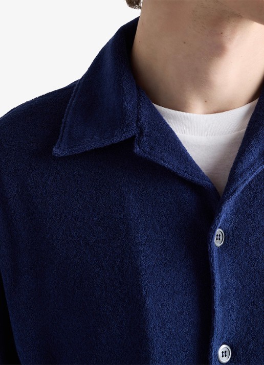 Prada Oversized fit overhemd van badstof - detail 2 blauw