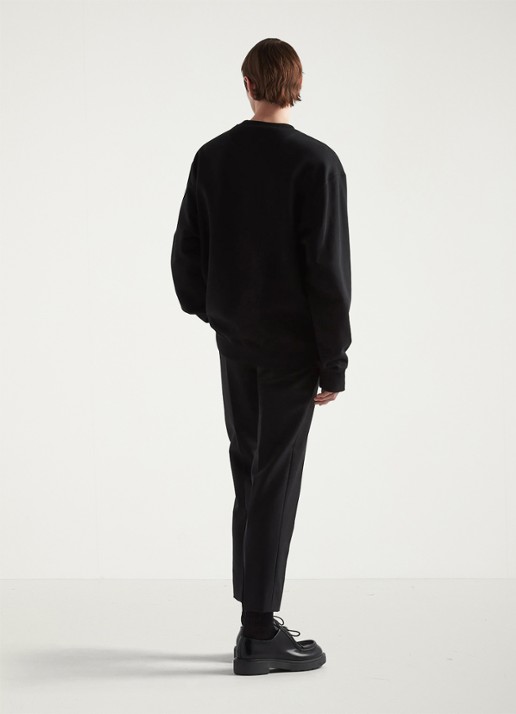 Prada Oversized sweater met logo - achterkant 3 zwart