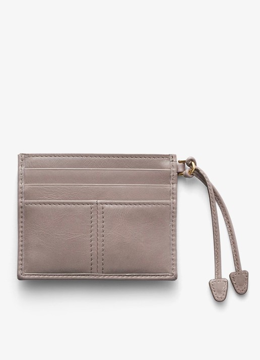 Prada Pasjeshouder van kalfsleer met logo - achterkant 2 taupe