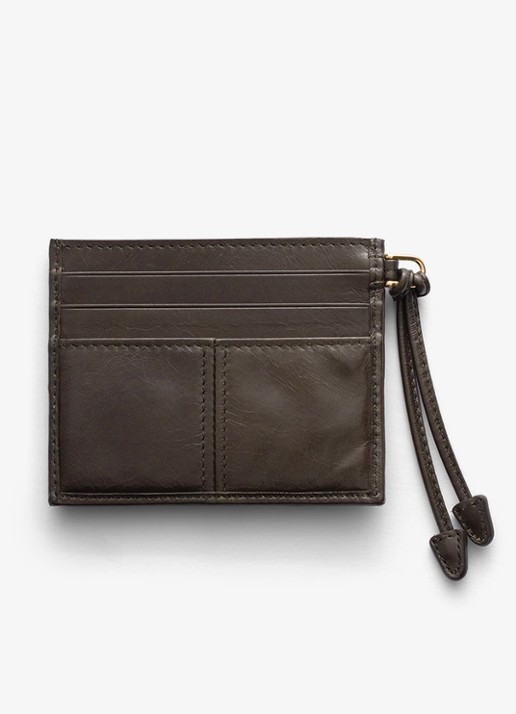 Prada Pasjeshouder van kalfsleer met logo - voorkant 3 groen