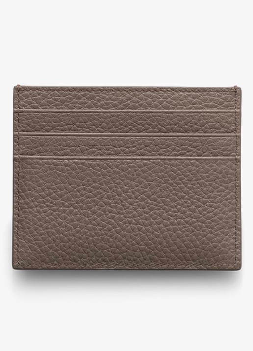 Prada Pasjeshouder van leer met logo - achterkant taupe