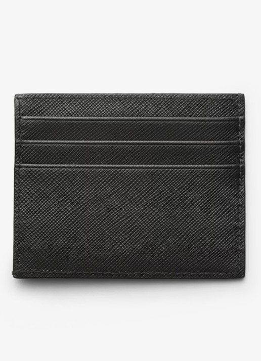 Prada Pasjeshouder van leer - voorkant 2 zwart