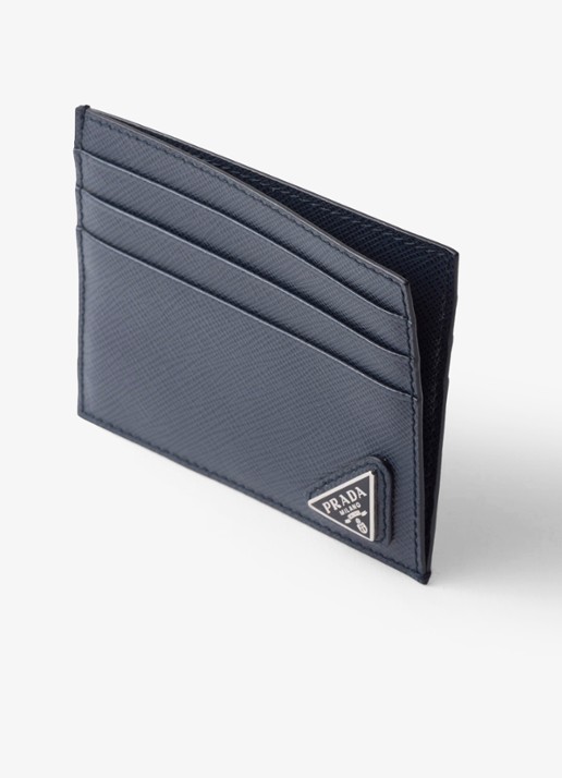 Prada Pasjeshouder van leer - voorkant 2 donkerblauw