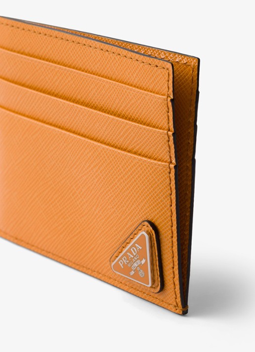 Prada Pasjeshouder van leer - detail 3 orange