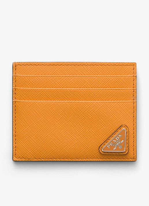 Prada Pasjeshouder van leer - voorkant orange