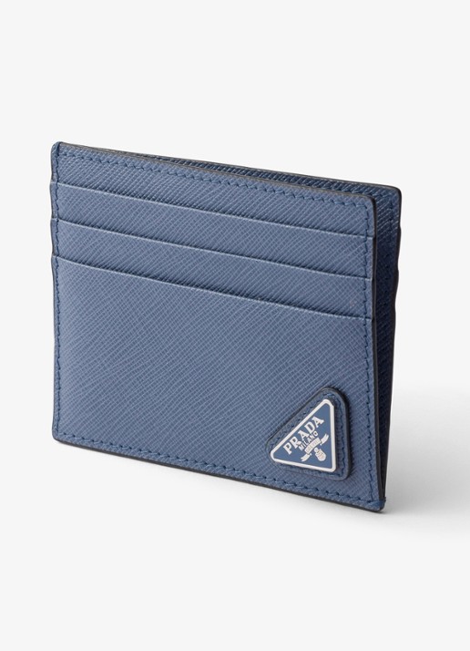 Prada Pasjeshouder van leer - voorkant 2 donkerblauw