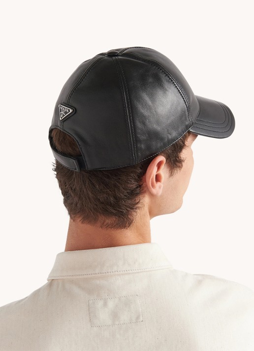 Prada Pet van leer  - voorkant 4 zwart