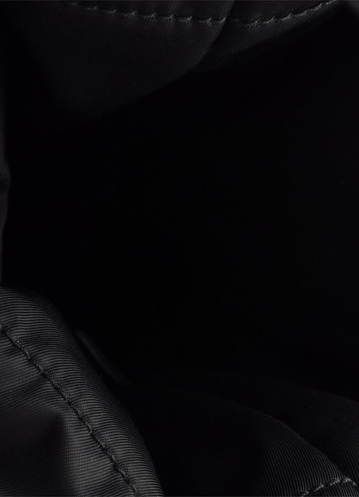 Prada Petit Sac Noir Re-Nylon Mini handtas met leren details - detail 4 zwart
