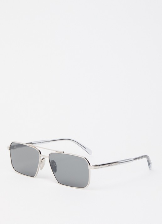 Prada Piloten zonnebril PR A57S - voorkant 4 zilver