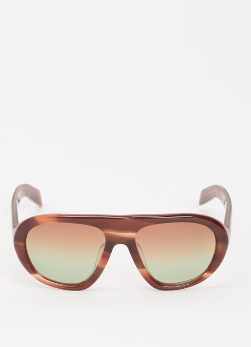 Prada Piloten zonnebril PR C05SF - detail 2 roodbruin