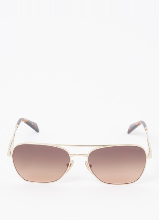 Prada Piloten zonnebril PRA50S - detail goud