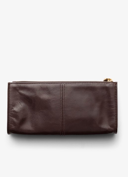 Prada Portemonnee van kalfsleer met logo - achterkant 4 naturel