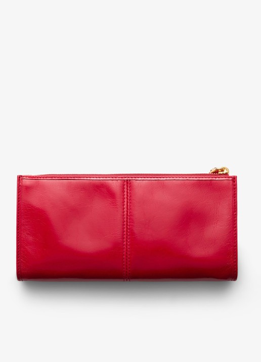 Prada Portemonnee van kalfsleer met logo - achterkant 4 rood
