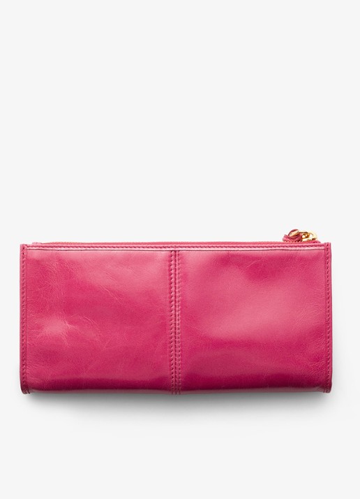 Prada Portemonnee van kalfsleer met logo - achterkant 4 roze