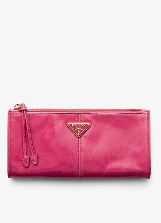 Prada Portemonnee van kalfsleer met logo