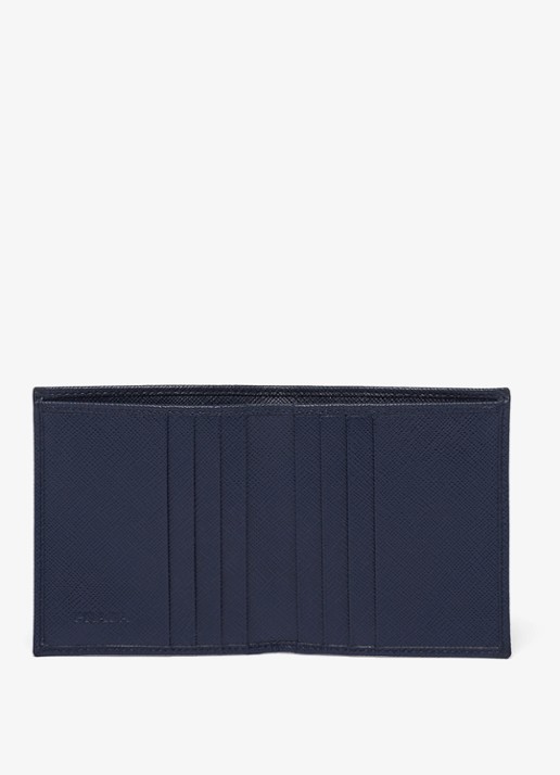 Prada Portemonnee van kalfsleer - voorkant 6 donkerblauw