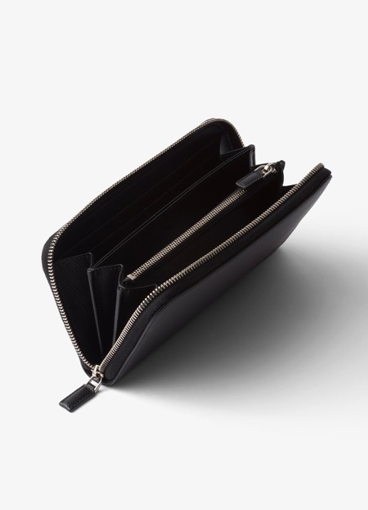 Prada Portemonnee van kalfsleer - voorkant 4 zwart