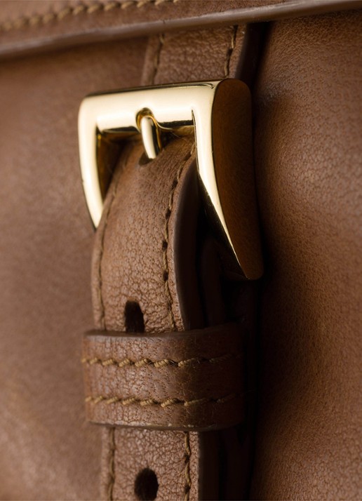 Prada Portemonnee van lamsleer met afneembare schouderriem - detail 4 bruin