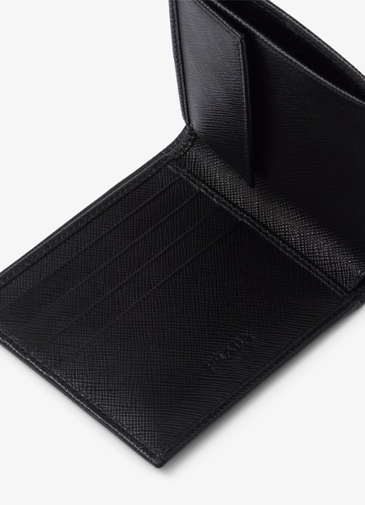 Prada Portemonnee van leer - detail 5 zwart