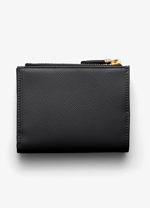 Prada Portemonnee van leer - achterkant zwart