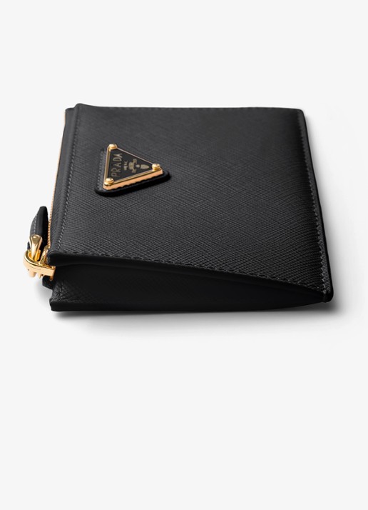 Prada Portemonnee van leer - detail 2 zwart