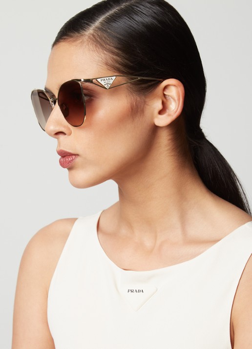 Prada Prada *PR 50ZS  GLD SHN GRY G - voorkant 2 goud