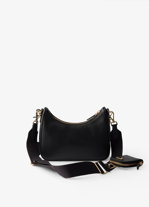 Prada Prada Re-Edition 2005 crossbodytas van leer - achterkant 3 zwart
